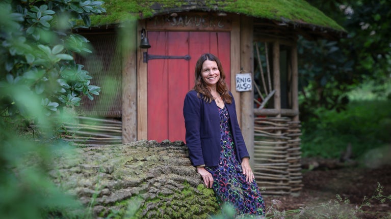 Author Jane Riordan in woodland